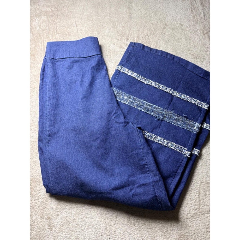 RARE Save The Queen XL Denim Wide Leg Denim Pants Euro Y2K Italian Vintage Boho